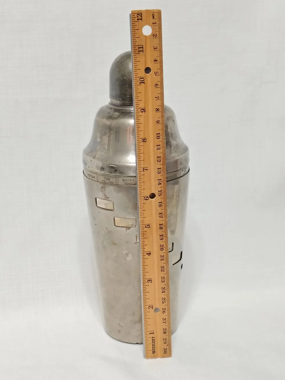 Napier Vintage 1930's Cocktail Shaker Dial-a-Drink  Patent Pending Silver Plated